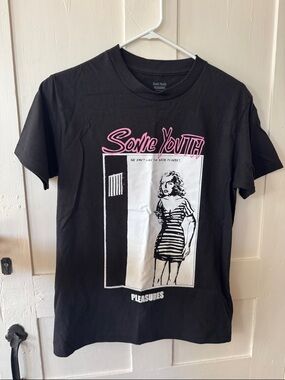 NWOT Sonic Youth 'Pleasures' Black Graphic Band Tee